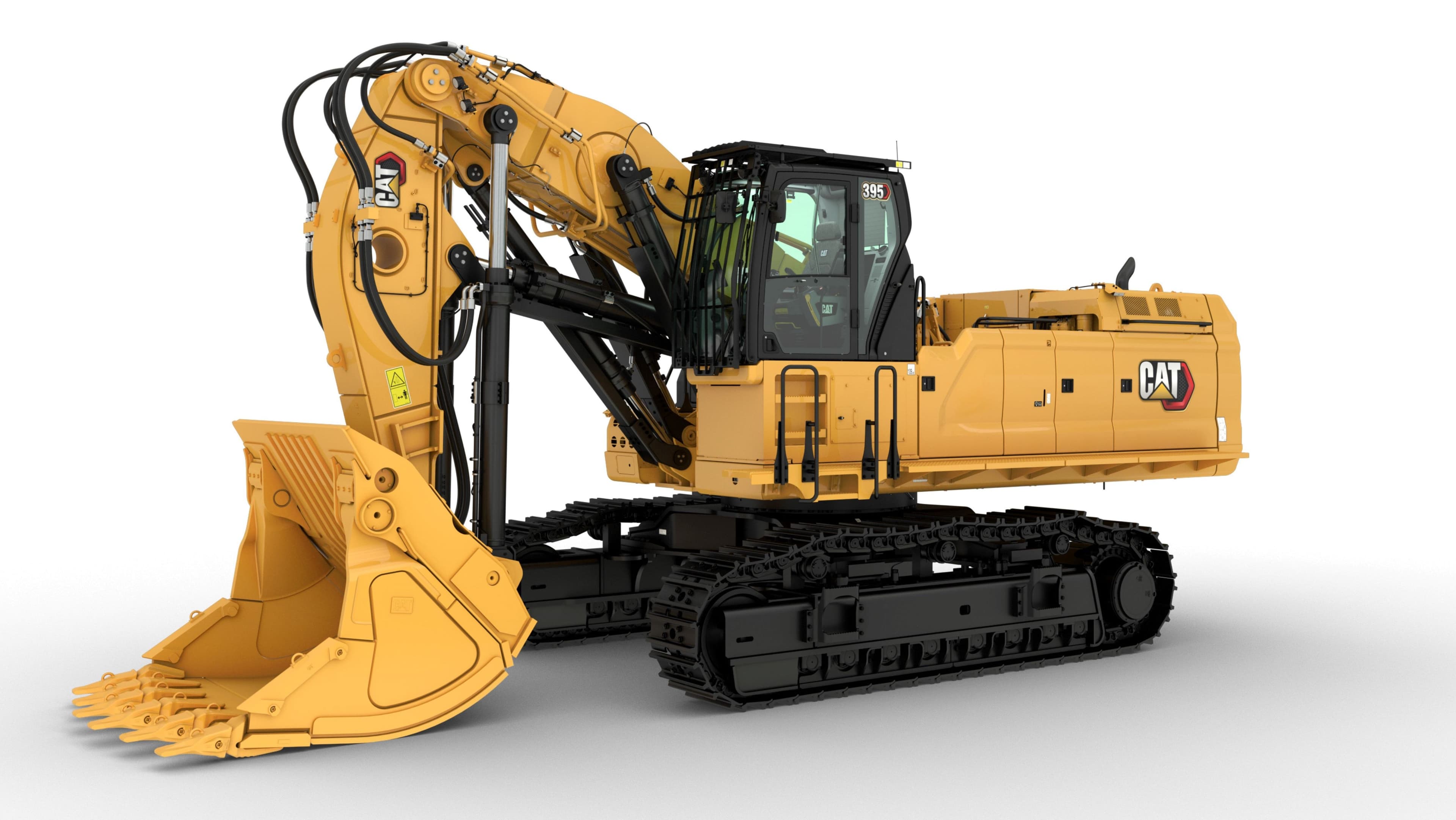 Neuer Cat 395 Hochlöffelbagger auf der bauma 2025