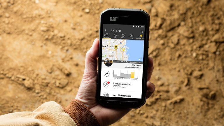 Baumaschinendaten unterwegs abrufen